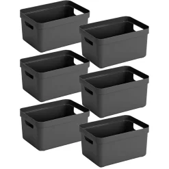 Sunware Sigma home 13L Set von 6 Aufbewahrungsbox - Anthracite
