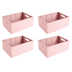 Sunware Sigma home 13L Set von 4 Faltkisten - Pink