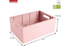 Sunware Sigma home 13L Set von 4 Faltkisten - Pink
