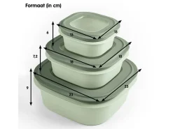 Sunware Sigma home 3-teiliges Frischebehälterset - Green