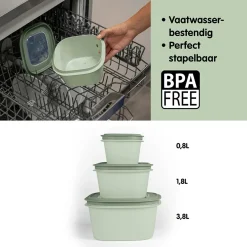 Sunware Sigma home 4-teiliges set Frischhaltedose - Green