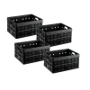 Sunware Square 32 Liter Black Klappbox - Set von 4