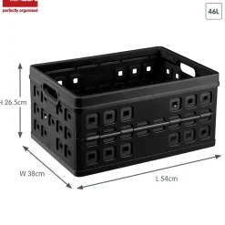 Sunware Square 46 Liter Black Klappbox - Set von 2