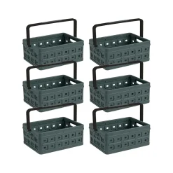 Sunware Square 24 Liter 6er-Set Klappboxen mit Griff