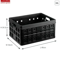Sunware Square 32 Liter Klappbox - Black