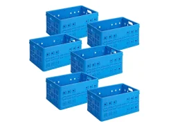 Sunware Square 46 Liter Set von 6 Klappboxen - Blue