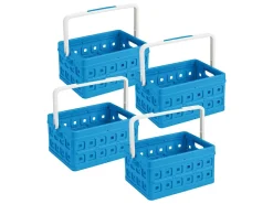 Sunware Square 24 Liter Set von 4 Klappboxen mit Griff - Blue