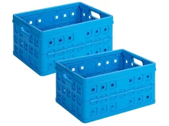 Sunware Square 32 Liter Set von 2 Klappboxen - Blue