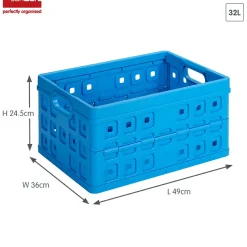 Sunware Square 32 Liter Set von 2 Klappboxen - Blue