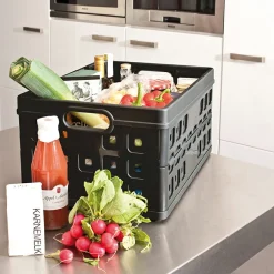 Sunware Square 32 Liter Set von 6 Klappboxen - Black