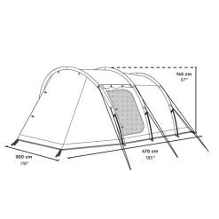 Tambu Durdanta 4 personen Tunnelzelt - Brown