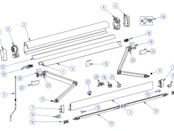 Thule Omnistor Gelenkarm links 4900 300-350