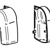 Thule Omnistor Set Endkappen Kassette 4900 Weiß