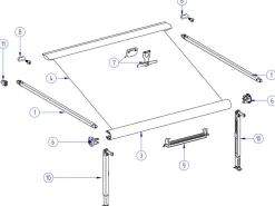 Thule Omnistor Spannstange Caravan Style 300-450