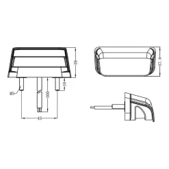 Tip-it 12/24V LED Kennzeichenbeleuchtung