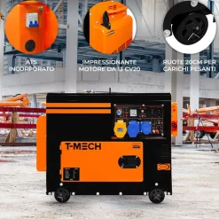 T-Mech 6000 Watt stiller Diesel Generator