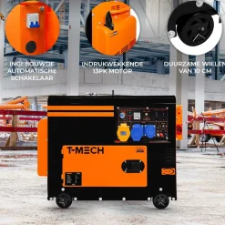 T-Mech 6000 Watt stiller Diesel Generator