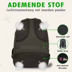 Travelhawk 28 Liter Rucksack mit USB-Anschluss - Brown