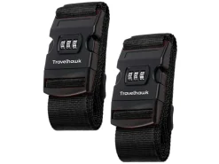 Travelhawk Black Koffergurt - Set von 2