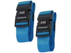 Travelhawk Blue Koffergurt - Set von 2