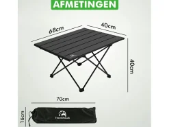 Travelhawk klappbarer Campingtisch - 68 x 40 cm