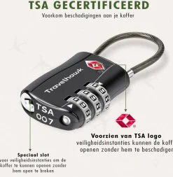 Travelhawk Kofferschloss - TSA Reiseschloss - 3 Stück