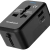 Travelhawk Universeller Reiseadapter - Black