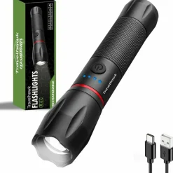 Travelhawk Wiederaufladbare Taschenlampe - Black