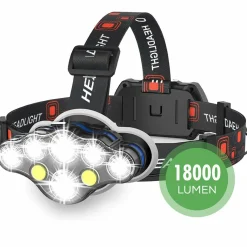 Travelhawk Wiederaufladbare LED-Stirnlampe - 18000 lumen