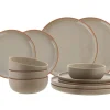 Travellife Avila Taupe Brown Geschirrset – 12-teilig