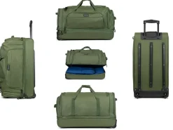 TravelZ 96 Liter Reisetasche mit Rädern - Green