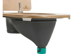 TROBOLO Trockentrenntoilette Einsatz & Holzsitz - grey