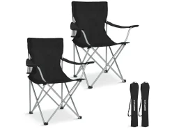 TRVLMORE Basic Black Faltstuhl - Set von 2