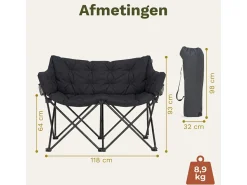 TRVLMORE Comfort Bench Twin Doppel-Faltstuhl