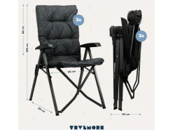 TRVLMORE 2er-Set Faltstühle mit Tragetasche - Black