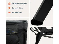 TRVLMORE 2er-Set Faltstühle mit Tragetasche - Black