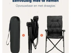 TRVLMORE 2er-Set Faltstühle mit Tragetasche - Black