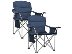 TRVLMORE 2er-Set XL Faltstühle - Blue