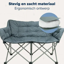 TRVLMORE 2-Personen Faltstuhl Mit Tragetasche - Grey