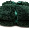 Unique Living Teddy Decke - Dark Green