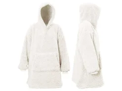 Unique Living Teddy Oversized Hoodie - Dove White