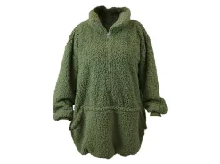Unique Living Willow Long oversized Hoodie - Winter Green