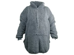 Unique Living Willow Long oversized Hoodie - Dark Grey