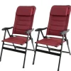 ViaMondo Rubro Premium Bordeaux Klappstuhl - Set von 2