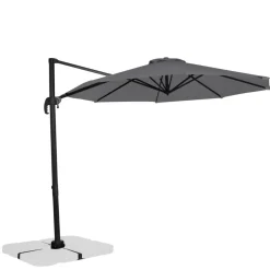 VONROC Bardolino Ø300 cm Premium Sonnenschirm - Grey