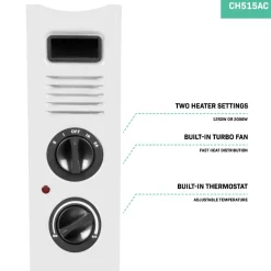 Vonroc CH515AC 2000 watt Konvektorheizung - White