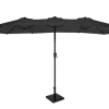 VONROC Iseo 460 x 270 Premium Sonnenschirm mit Fuß - Black