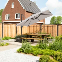 Vonroc Pisogne 300 Sonnenschirm mit 4 füllbare Fliesen - Beige