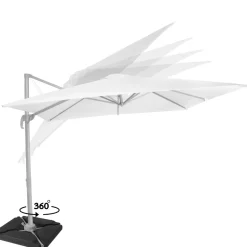 Vonroc Pisogne 300 Sonnenschirm mit 4 füllbare Fliesen - White