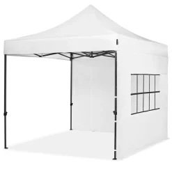 VONROC Premium 3 x 3 easy-up Partyzelt mit Seitenwände - White